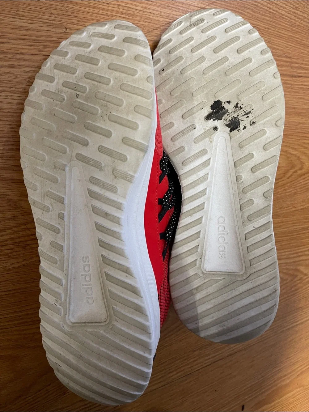 adidas Red Mesh Athletic Sneakers with Black Laces